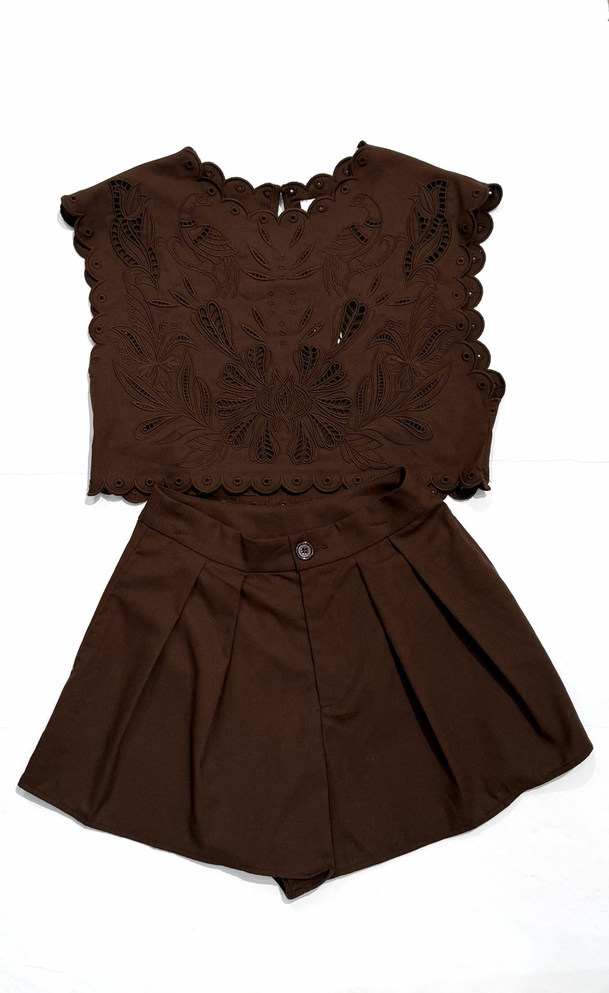Embroidery Top/Short Set