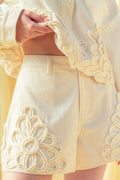 Floral Embellishment Detail Shorts