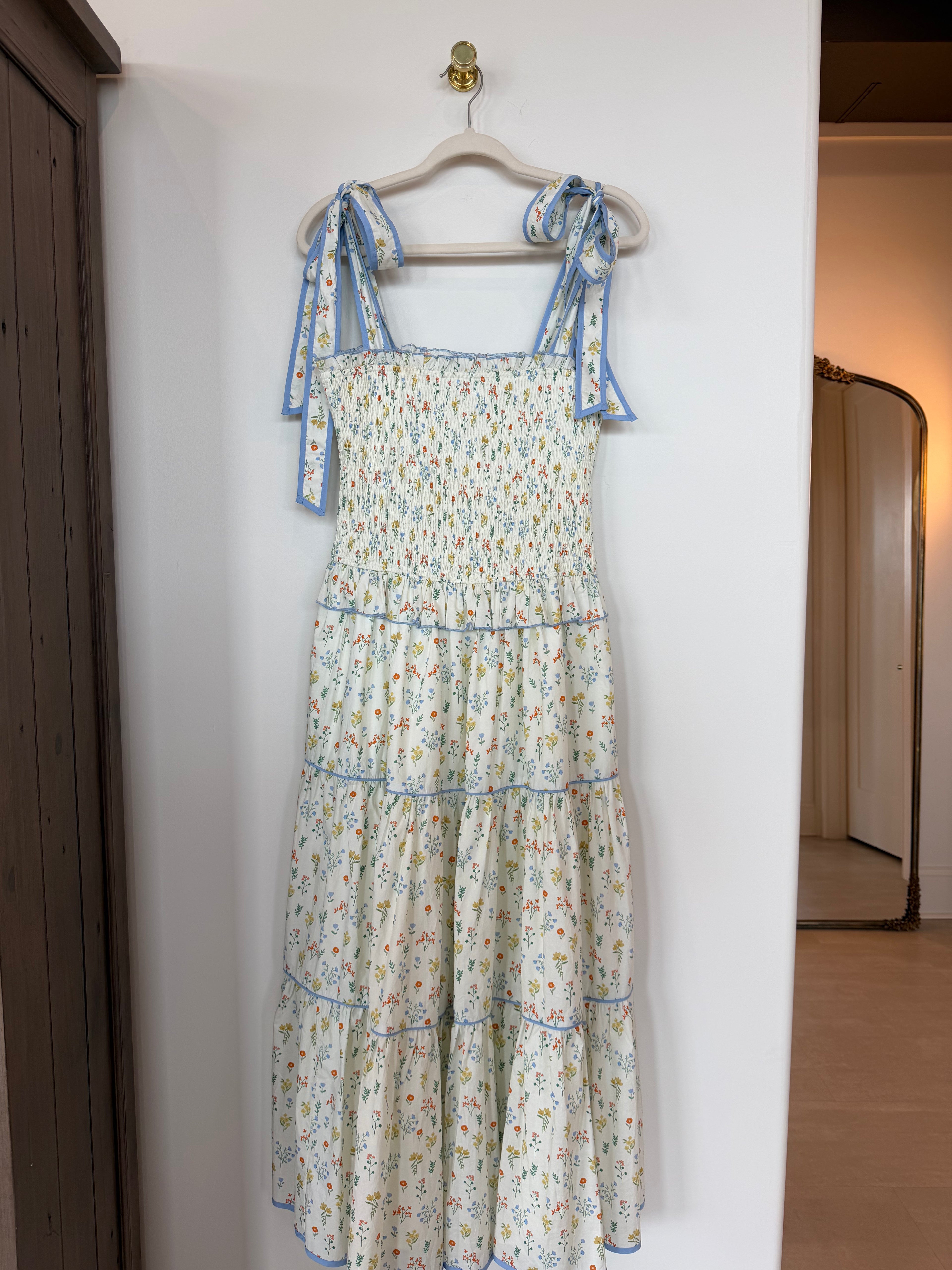 Floral Smocked Midi Dress