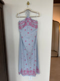 Purple maxi with pink embroidery