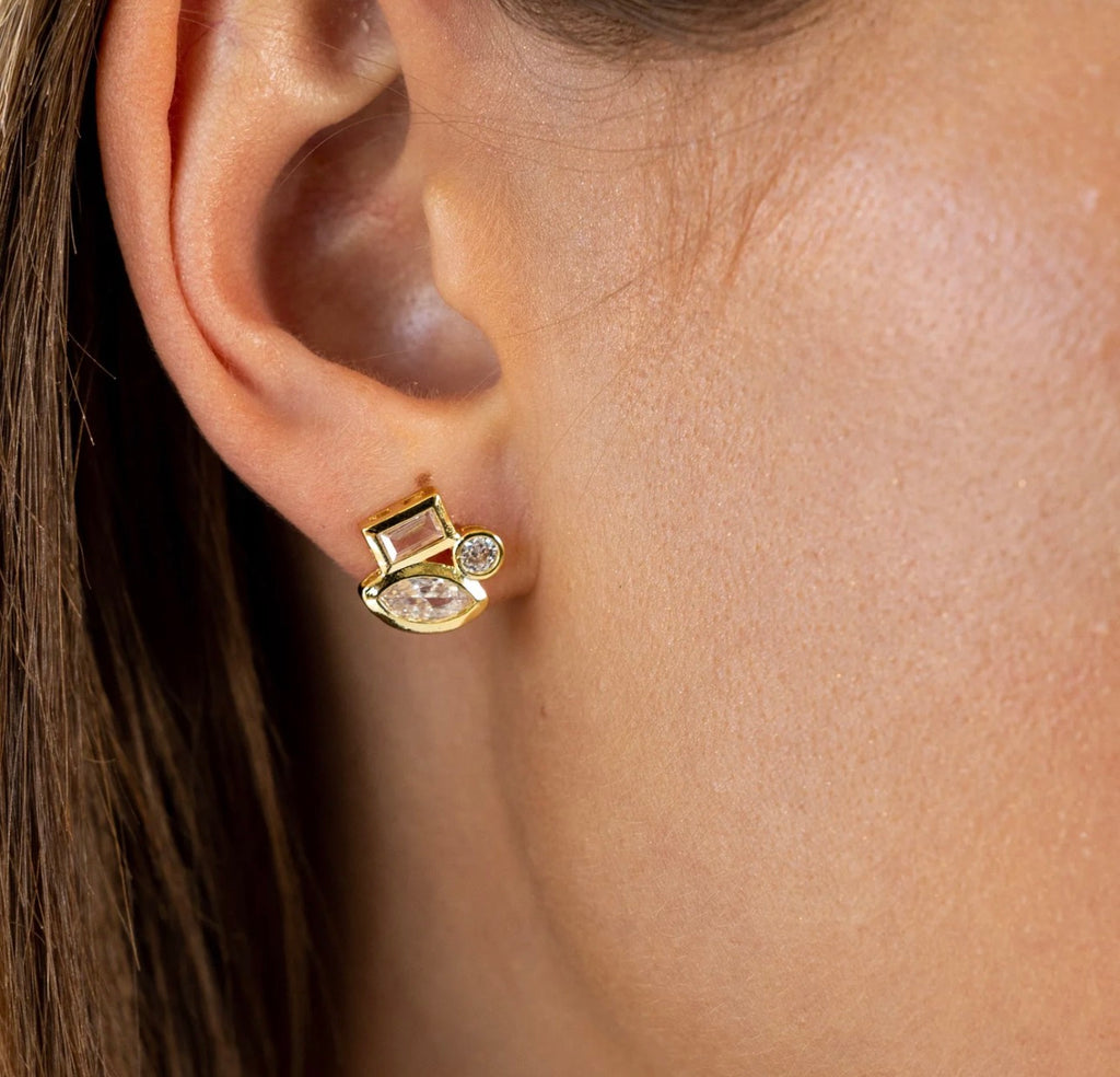 Amber Studs