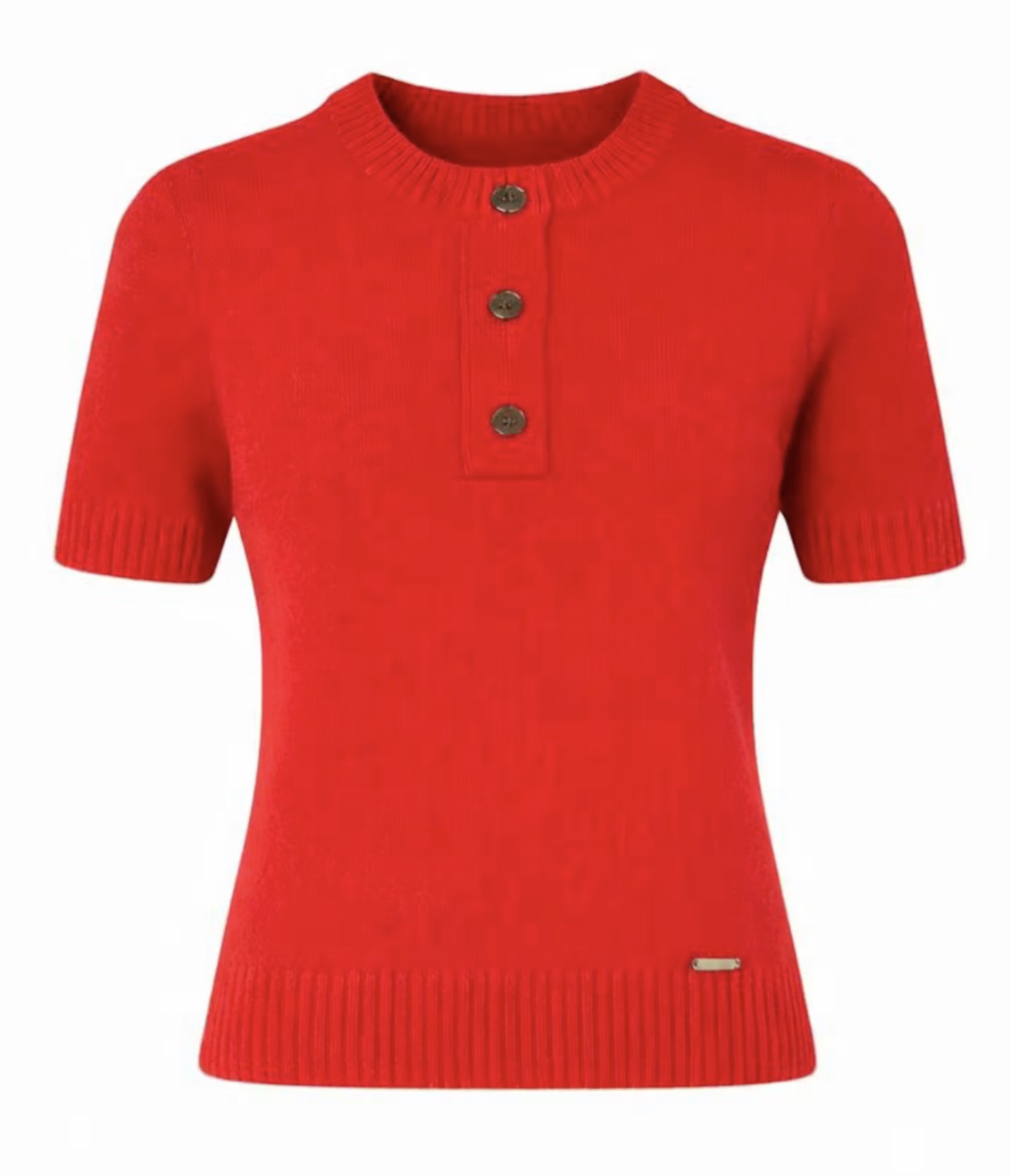 Button Detail Crew Neck Sweater