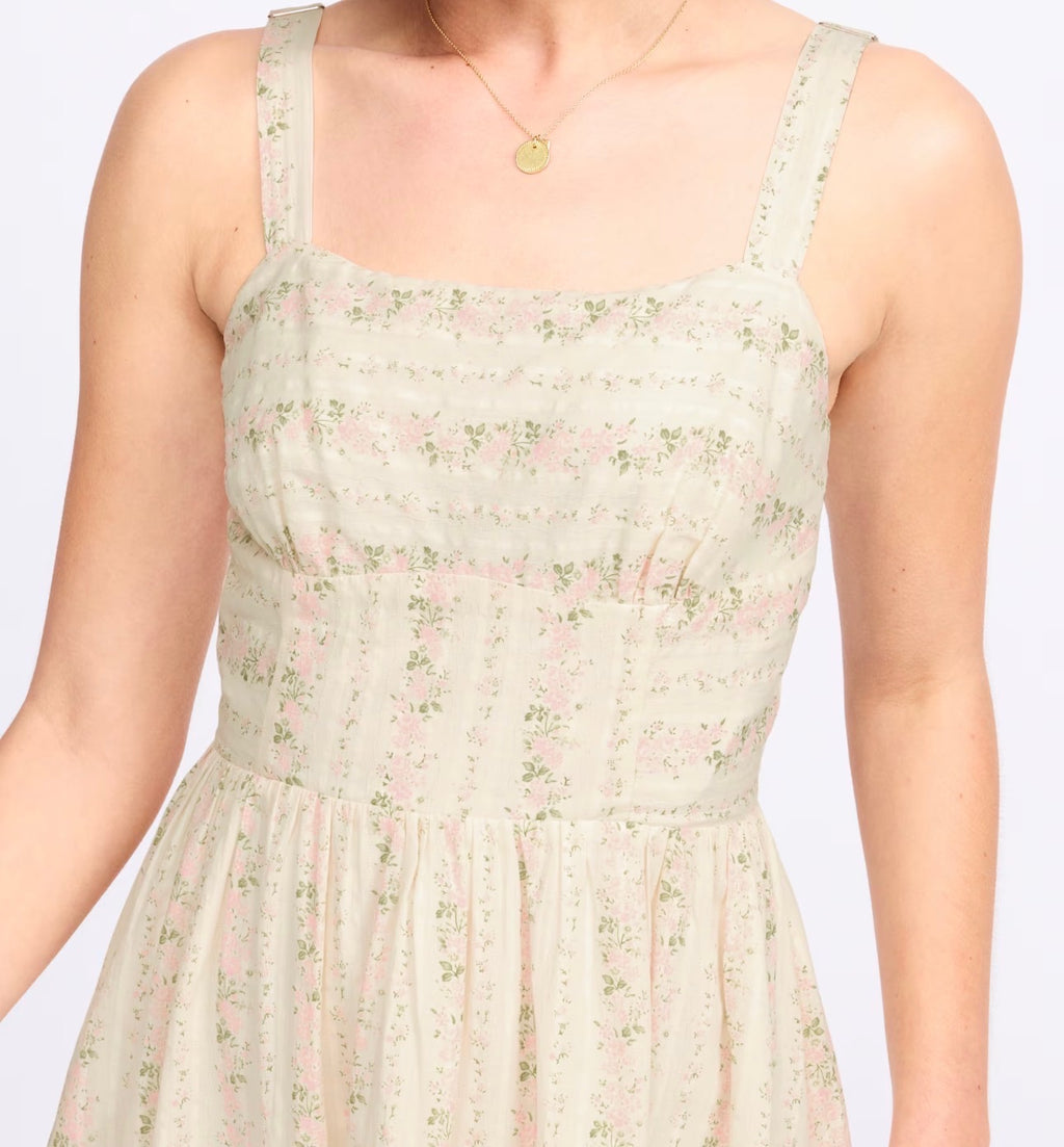 Kira Square Neck Midi Dress
