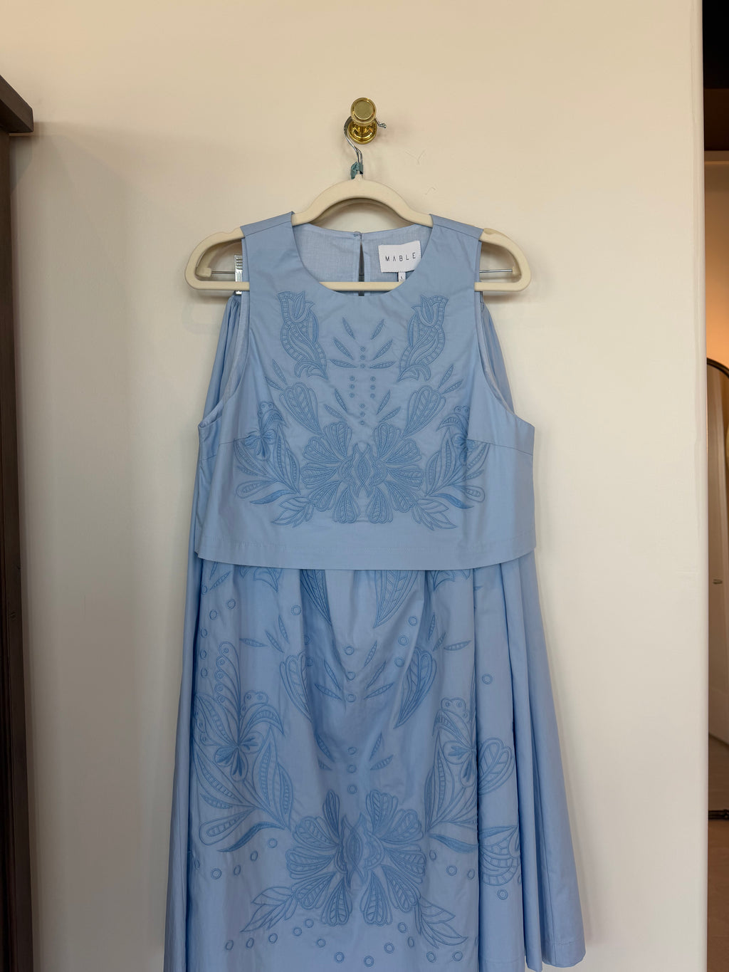 Embroidered Top/Midi Skirt Set