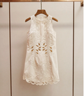 Embroidered Sleeveless Dress
