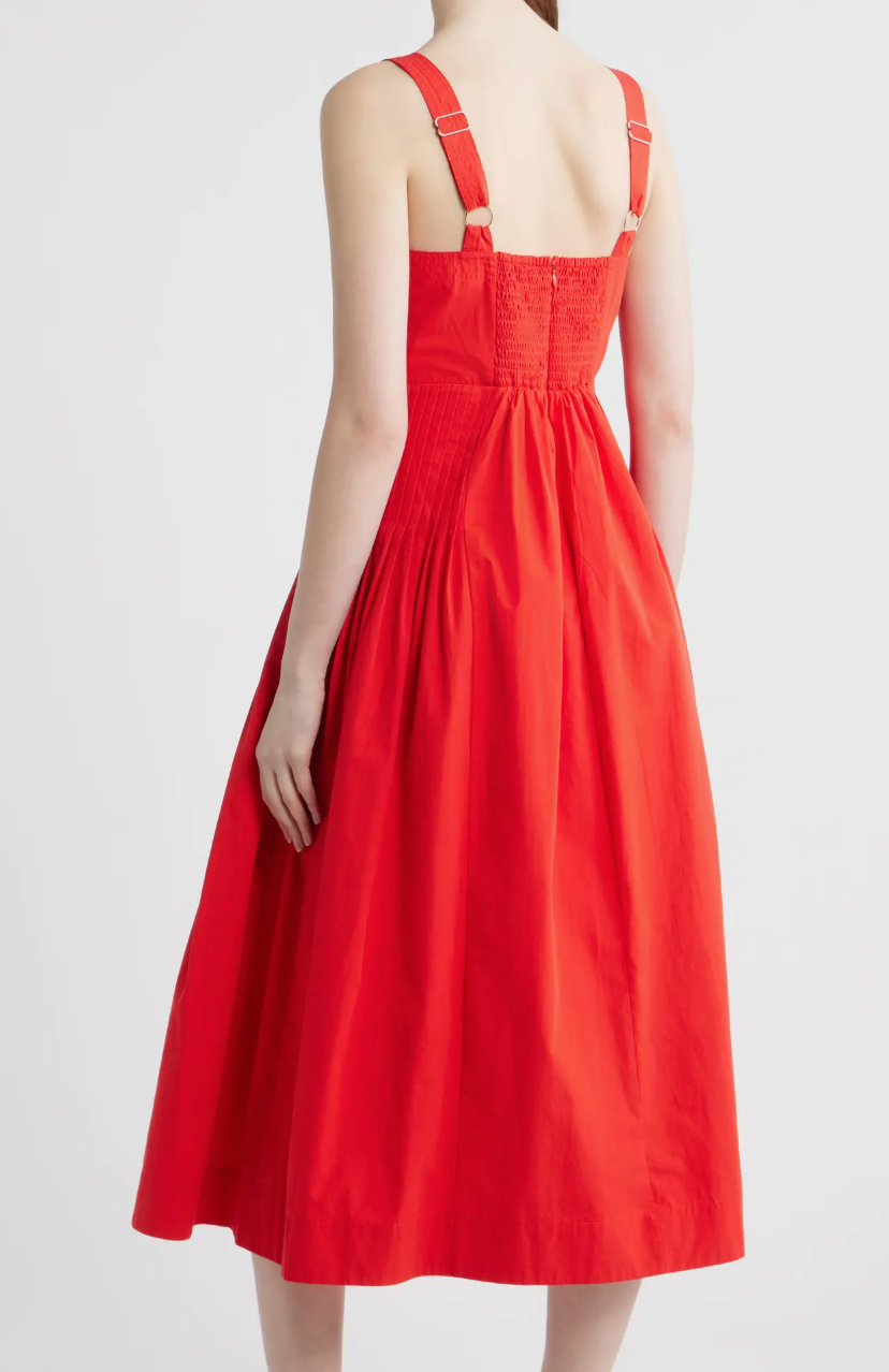 Sleeveless Pleated Midi Dress