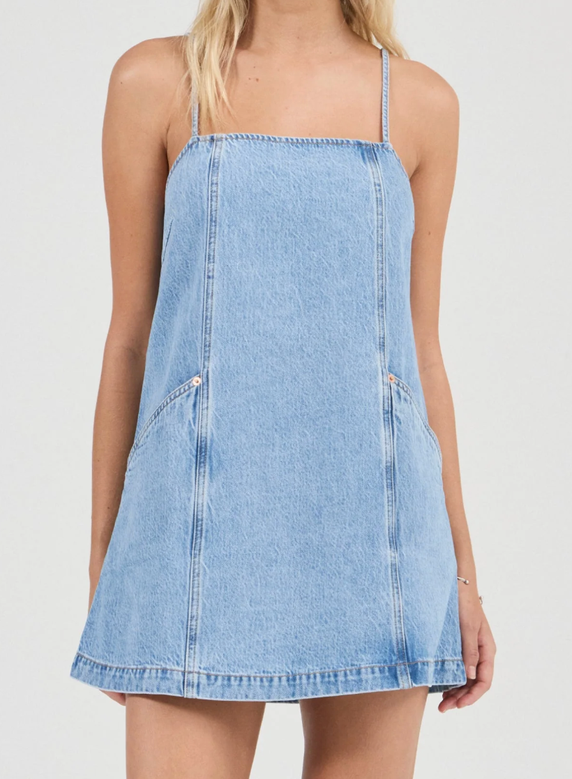 Deco Denim Cami Dress Vintage Stone