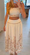 Floral Crop Top/Midi Skirt Set