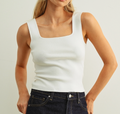 Essential Sleeveless Ribbed Knit Top