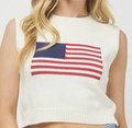 USA Flag Sweater Tank