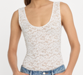Stretch Lace Scoop Tank Bodysuit