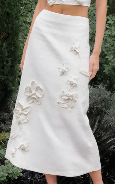Crochet Flower Maxi Skirt