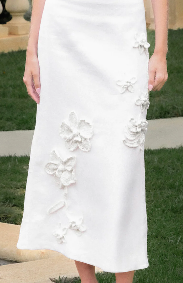 Crochet Flower Maxi Skirt