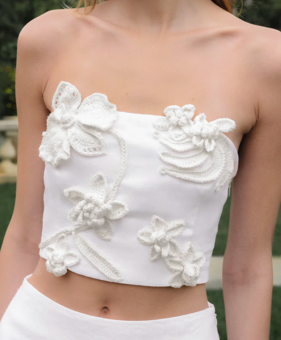 Crochet Flower Bandeau Top
