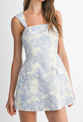 Floral Jacquard Mini Dress