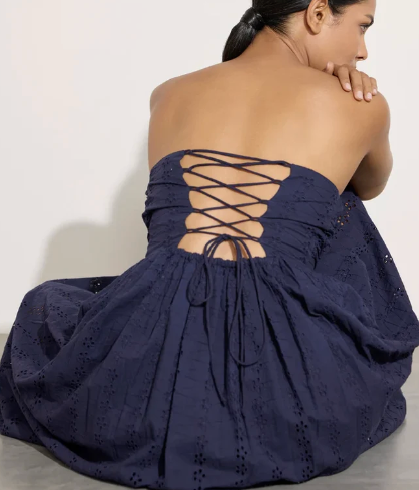 Strapless Tie Back Dress