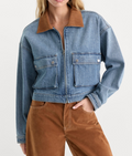 The Denim Swing Cropped Jacket