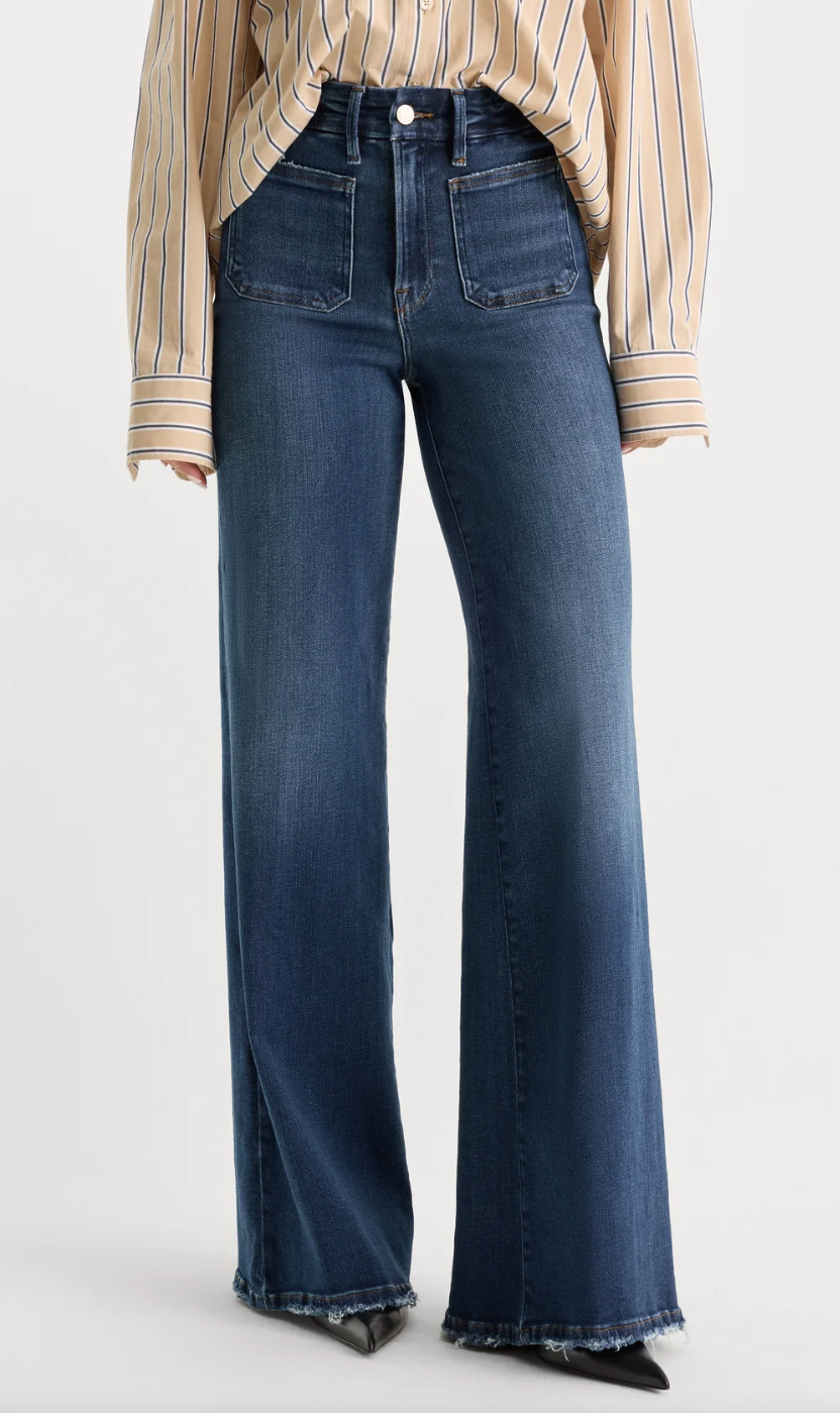Soft Tech Patch Pocket Palazzo Jeans