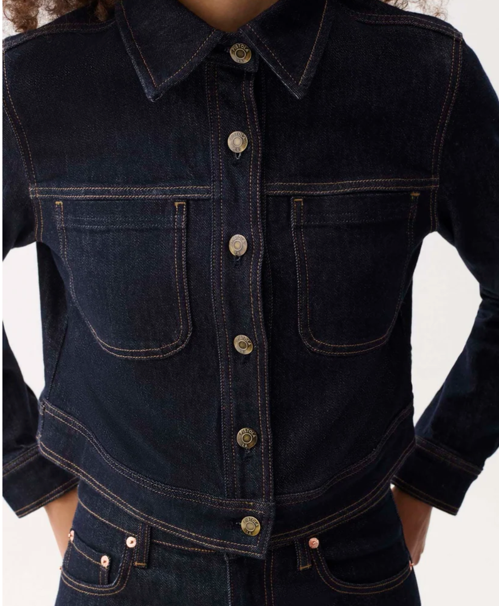 Leonie Cropped Denim Jacket