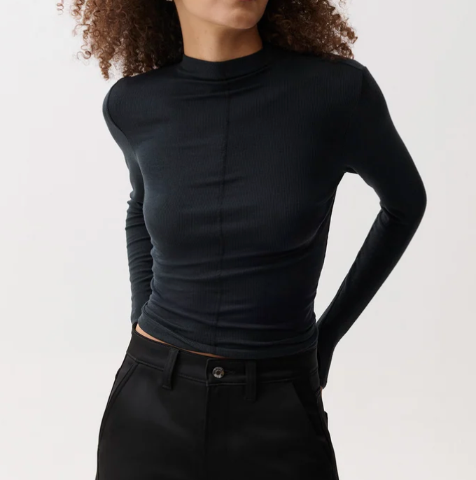Dara L/S Funnel Neck Top