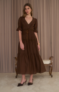 Sweetheart Neck Midi Dress