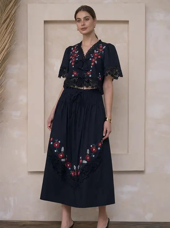 Floral Flutter Sleeve Top