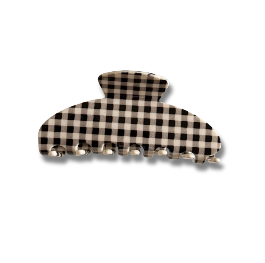 Gingham Claw Clip